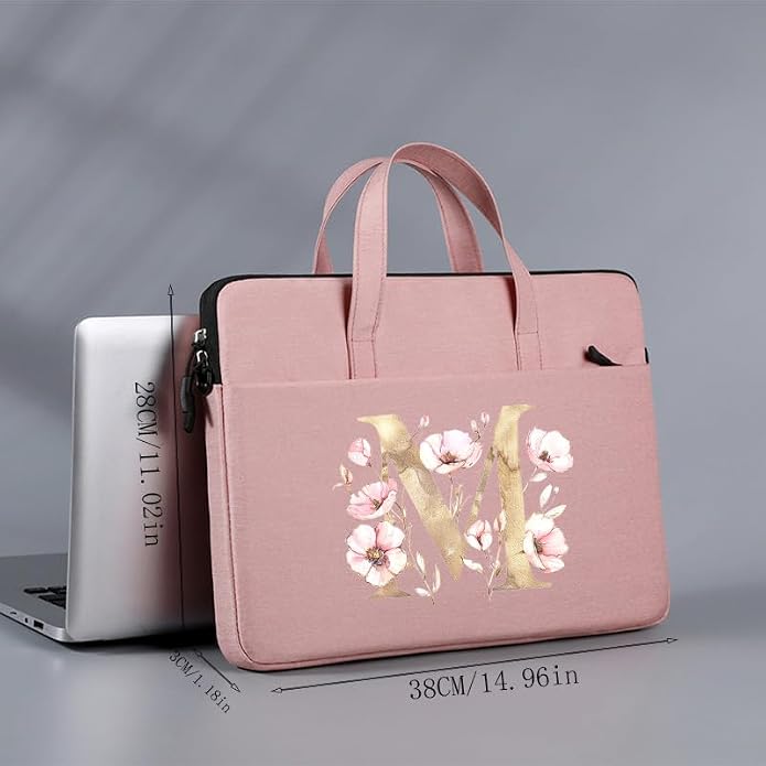 Computer Bag For Men & Women, With Initial Laptop Bag,14/15inches Messenger bag For Office、Business、Travel、School
