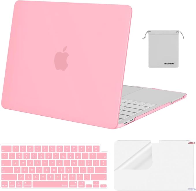 MOSISO Compatible with MacBook Neo Case 13 inch 2026 Release Model A3404 with A18 Pro Chip, 4 in 1 Kit Precision Fit Crack & Scratch Resistant Protective Hard Shell Case Cover, Pink