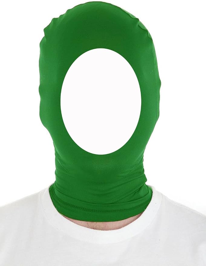 Chendvol Green Chromakey Mask Hood with Screen Gloves Invisible Effects Background for Green Screen Photography Photo Video