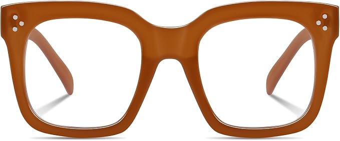 Ovresized Blue Light Blocking Glasses for Women Men Square Computer TV Eyeglasses