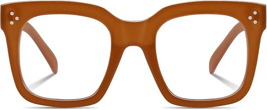 Ovresized Blue Light Blocking Glasses for Women Men Square Computer TV Eyeglasses