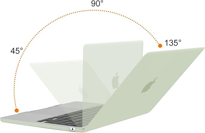 MOSISO Compatible with MacBook Air 13 inch Case M5 2026 M4 2025 M3 M2 2024-2022 A3449 A3240 A3113 A2681, Hard Shell&Keyboard Cover&Screen Film&Type C for MacBook Air 13.6 inch Case, Sage Green