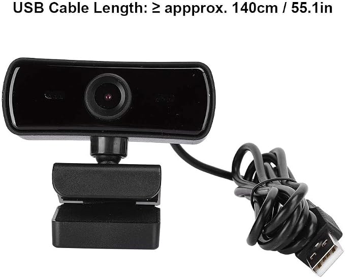 Camera,Webcam USB Camera Builtin Microphone Computer Accessory Auto Focusing 4K 2560 x 1440 Resolution HD Lens for Live Broadcast Video Conference(Black)