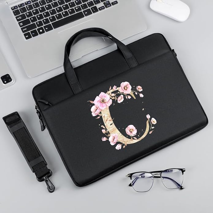Computer Bag For Men & Women, With Initial Laptop Bag,14/15inches Messenger bag For Office、Business、Travel、School
