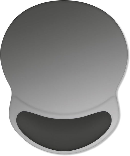 ITNRSIIET Ergonomic Mouse Pad with Comfort Gel Wrist Rest, Non-Slip PU Base, Smooth Textured Surface, Reduces Hand Fatigue & Wrist Pain, 8.7 x 7.2 Inch for Office Gaming Home, Gray Gradient