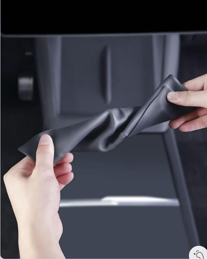 Center Console Wireless Charging Silicone Mat for Tesla Model 3 (Highland 2024-2026) & for 2025-2026 Tesla Model Y Juniper, Ultra-Thin Phone Non-Slip Pad, Tesla Interior Cover Accessories - Black
