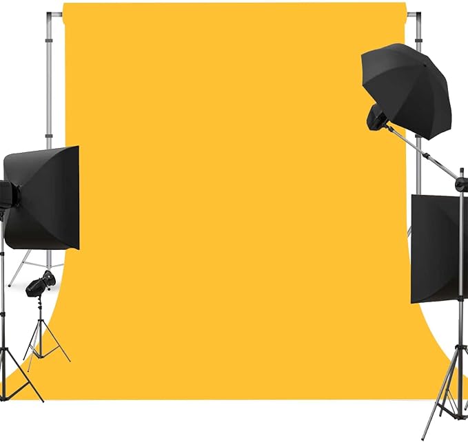 Yellow Photo Backdrop for Photoshoot Yellow Background for Photography Photo Backdrop Curtain for Party 10 x 20 FT