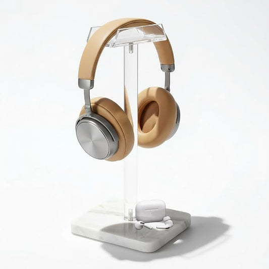 Acrylic Marble Headset Holder Headphone Holders for Desk, Gaming Headphone Stand,Universal Holder for Music Headset Accessories 1 Pack(DP029)