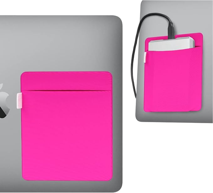 RIVEENY External Hard Drive Holder, Compact Elastic Pouch Organizer Pouch Wireless Storage for Wireless Mouse, Cables, Earphones
