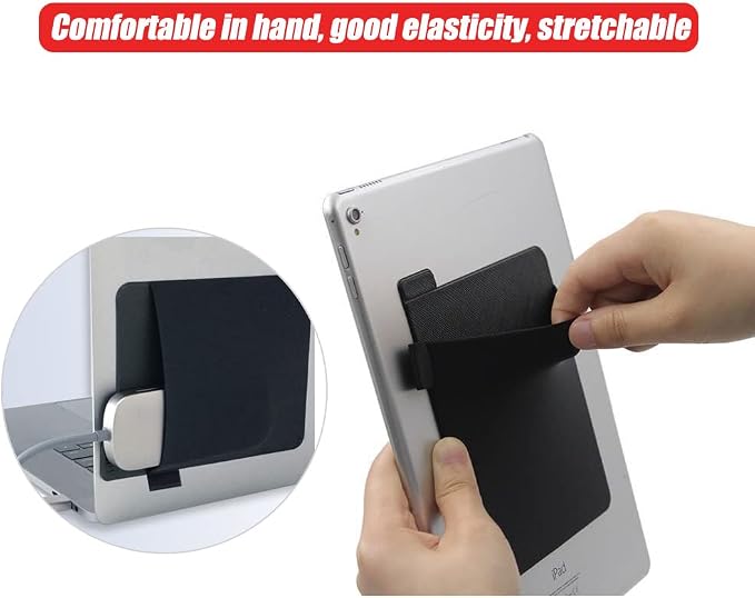 RIVEENY Pocket Pouch for Laptop with Reusable Adhesive,Pouch Holder for Computer Accessories,Self-Adhesive Mouse Headset Storage Bag for Portable External USB Cable,Apple Magic Mouse