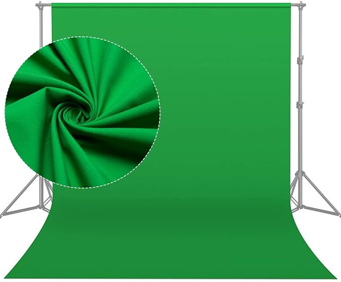Green Screen Backdrop 6.5 x 10 Ft, Greenscreen Background Green Photo Backdrop Curtain Thick Polyester Fabric Photography Green Sheet for Streaming Photoshoot Video Party Decor