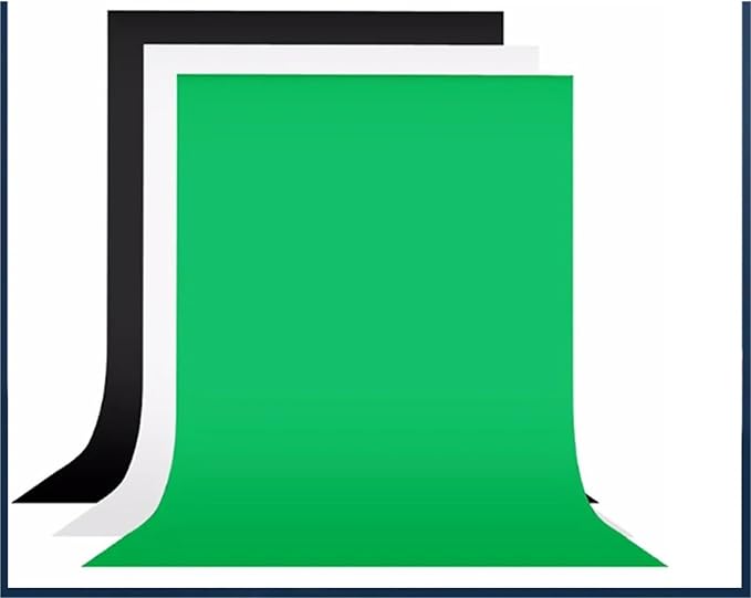 Photography Background Backdrop Screen, Green Screen Backdrop for Photography and Video Multicolor Multiple Sizes(White,1800x2000mm)