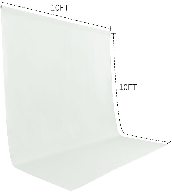 Sugargirl 10X10FT Ivory Backdrop Background for Photography, Photo Backdrop Ivory Screen Photo Booth Backdrop for Photoshoot Party Video(1 Panel)