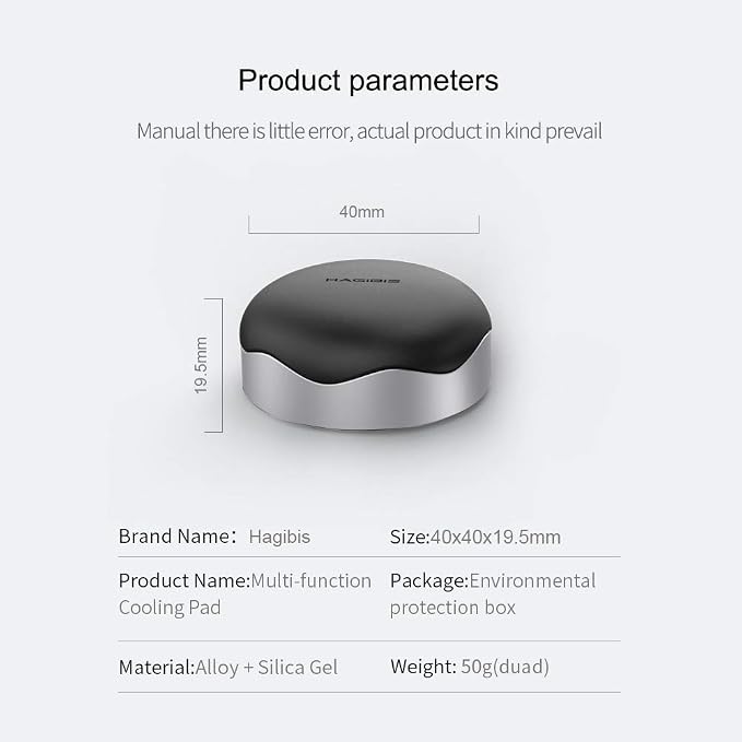 Hagibis Laptop Cooling Pad, Ergonomic Laptop Stand Small Invisible Cooler Ball Portable Magnetic Foot Heat for MacBook Pro Computer