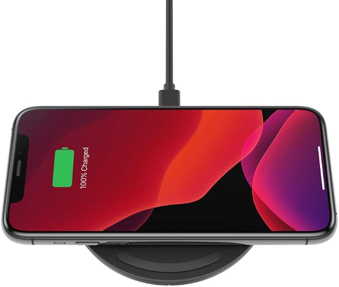 Belkin Quick Charge Wireless Charging Pad - 10W Qi-Certified Charger Pad for Apple iPhone, Samsung Galaxy, Airpods Pro & More, Charge While Listening to Music, Streaming Videos - 2-Pack Black (No PSU)