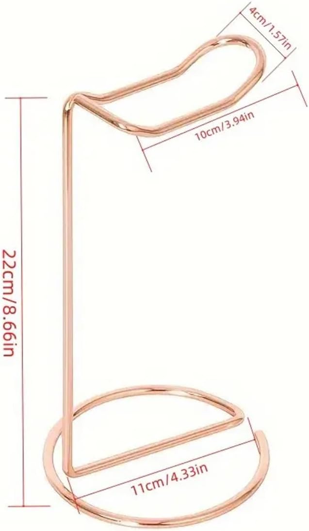 Metal Headphone Stand Headset Bracket Holder,Iron Earphone Display Rack Hanger for Gaming Room Working Table (Rose Gold)
