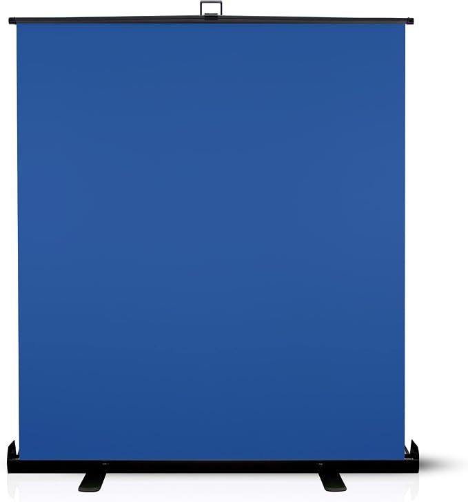 62-Inch Blue Screen Backdrop – Collapsible & Portable Chromakey Background for Streaming, Video Calls, Photography, Zoom & Gaming – Wrinkle-Resistant, High-Density Fabric, Easy Setup