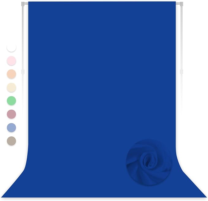 Royal Blue Backdrop for Photoshoot, Professional Photo Backdrop Background Curtain for Product Photography, Portraits, Wedding, Party, Live Streaming Video Recording 10X10 FT (Background Only)