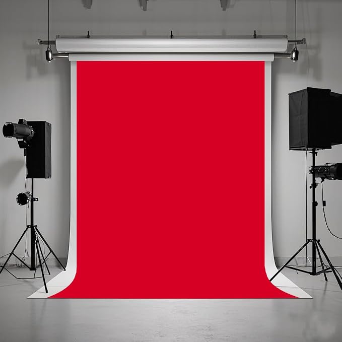 5X7ft Red Backdrop Background for Photography Photo Booth Backdrop for Photoshoot Background Screen Video Shooting Parties Curtain Back Drops