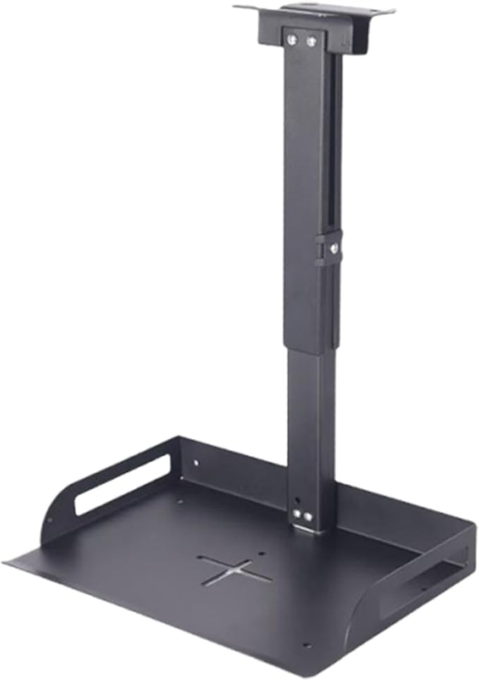 Ceiling Mount with Tray for Projector/Camera 43-65cm Height Adjustable Iron Versatile for Living Room Home Video Conferencing, Black