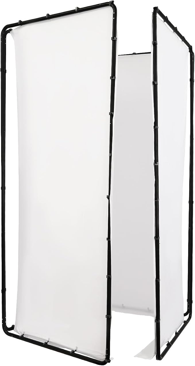 7.87x13.12ft White Screen with Stand Portable Background for Photography Large Collapsible Photo Backdrop with Carrying Bag for Photo Studio, Video Shooting, Live Streaming