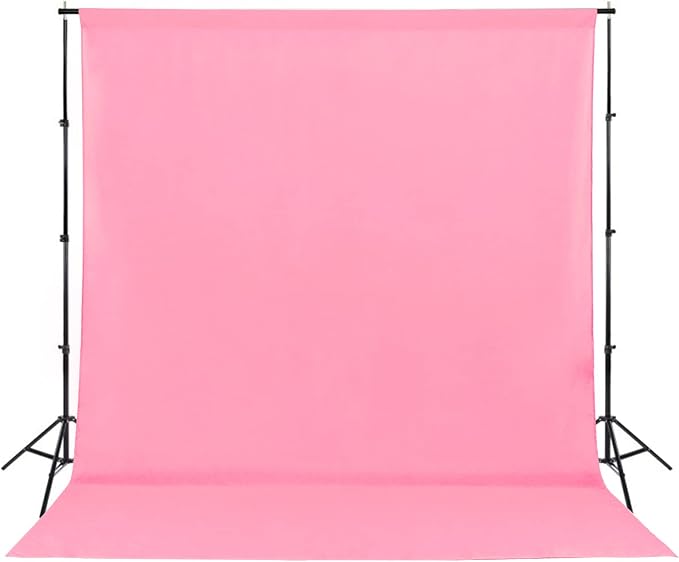 Sugargirl 8FTX10FT Pink Screen Backdrop Background for Photography, Polyester Photo Backdrop for Photoshoot, Party, Video and Television (1 Panel)
