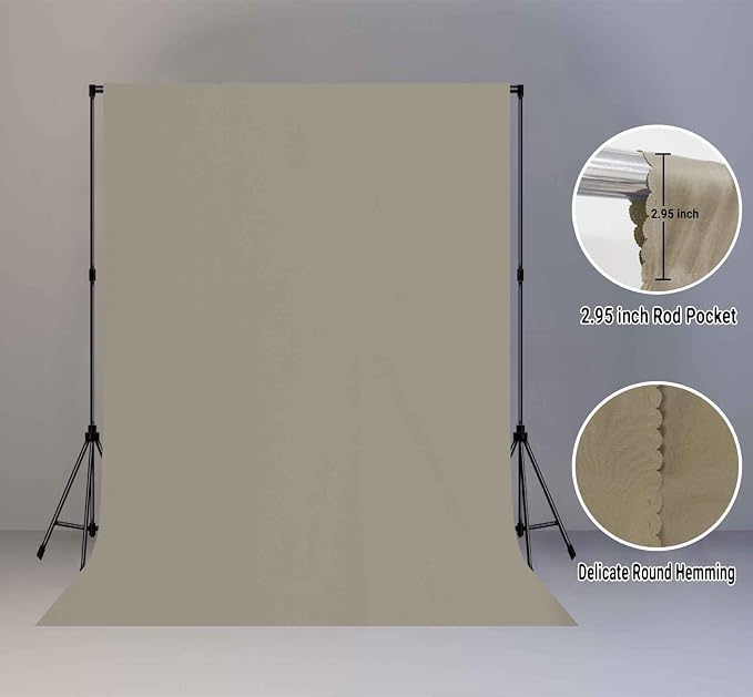 5x7FT Gray Screen Backdrop Photo Background, Pure Grey Color, Professional Photography Video Studio, Events, Streaming, Games, Live Streaming, Video Shooting