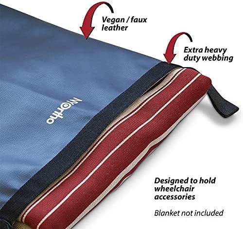 NYOrtho Wheelchair Footrest Bag/Leg Rest Extender Storage for Bariatric (Fits Wheelchair Seat Widths 22" - 26")