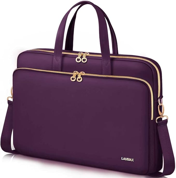 Laptop Case Bag Women Men Computer Sleeve Compatible with MacBook/Dell/HP/Acer/ASUS, Waterproof Shoulder Carrying Briefcase, Violet, 14-14.5 Inch