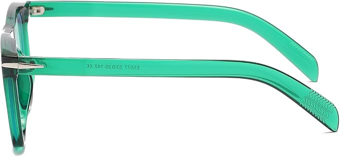 Trendy Square Blue Light Blocking Glasses for Men Women, Fashion Frame Non-prescription Computer Glasses (Green)
