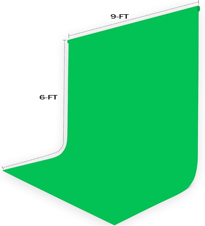 6x9ft Green Photography Backdrop, High Density Polyester Fiber Photo Background Cloth is Foldable and Machine Washable, Suitable for Photo Background Video Photography Studios