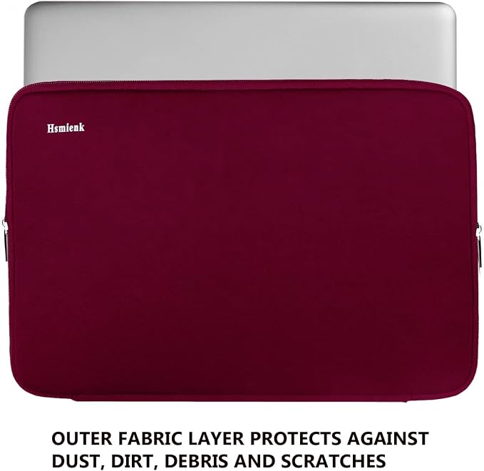 Laptop Case 15.6 Inch, Durable Shockproof Protective Cover Flip Case Briefcase Carrying Bag Compatible with 15.6" HP, ASUS, Lenovo, Acer, Notebook, Computer, Ultrabook, Chromebook, Red