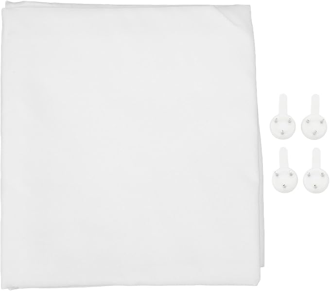 GLOGLOW Props Polyester Opaque Collapsible Backdrop for Video Streaming and Portrait Photography, 9.8 X 6.6ft Virtual Background Screen, Nan (White)