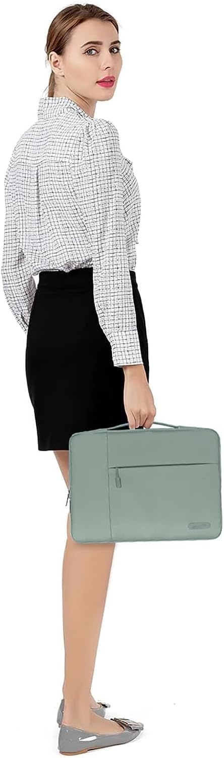 MOSISO Laptop Case 15 inch, Laptop Sleeve with Handle Compatible with MacBook Air 15 inch M5 A3448 M4 A3241 M3 A3114 M2 A2941 2026-2023, Dell XPS, Polyester Multifunctional Computer Bag, Antique Green
