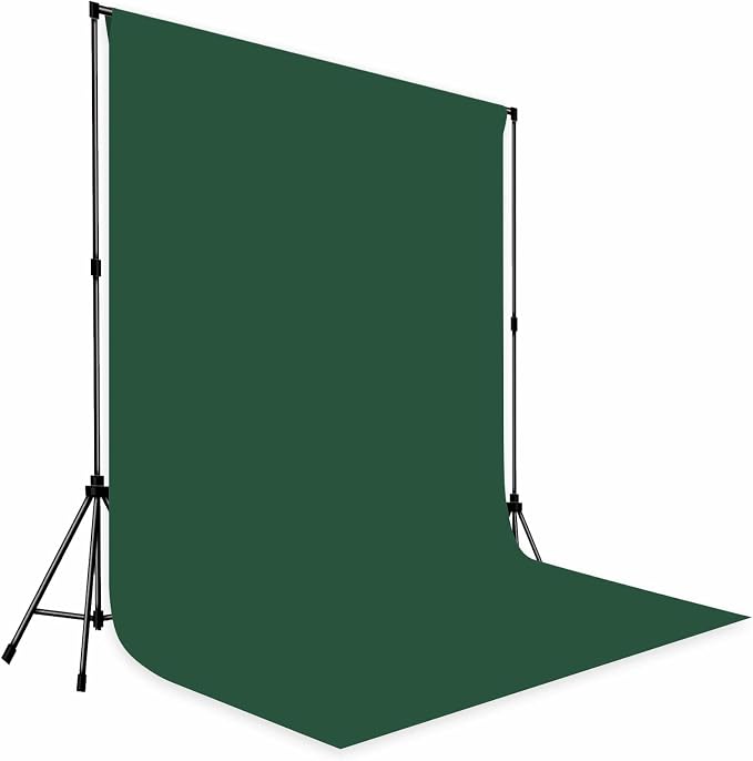 Photo Backdrop Deep Green Background Fabric Professional Photography Solution 10x10ft Seamless Design Eliminate Wrinkles Natural Theme Photography and Flower Background