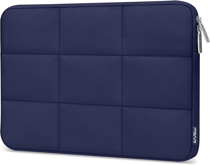 MOSISO Laptop Case 16 inch, 15-15.6 inch Puffy Laptop Sleeve Compatible with MacBook Pro 16 M4 M3 M2 M1,HP Acer Dell Lenovo ASUS Notebook, Rectangle Quilted Puffer Computer Bag for Women, Navy Blue