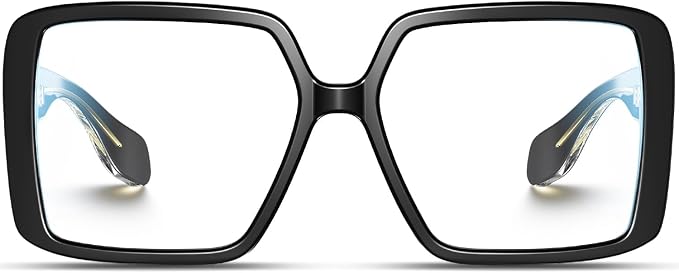 VISOONE Oversized TR90 Blue Light Blocking Glasses Fashion Accessories Non Prescription for Women Harvard