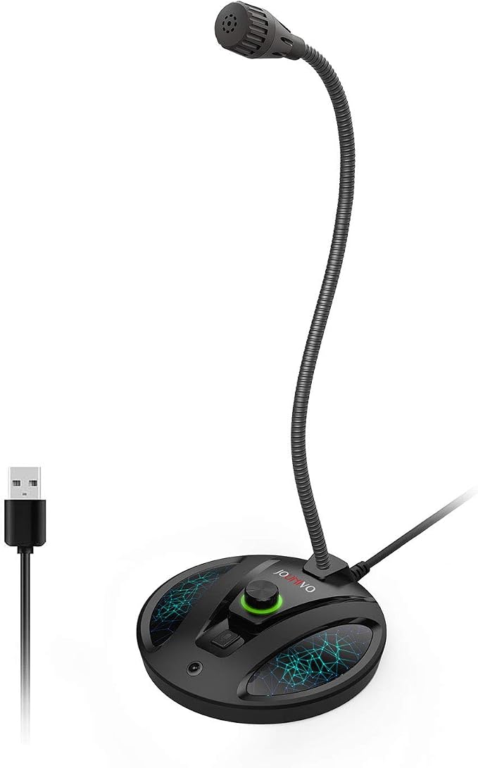 USB Recording Microphone, Computer PC Podcast Condenser Cardioid Mic with Mute Button & LED Indicator for Laptop, Mac, PS4 - Vocal, Podcasting, Skype, YouTube, Streaming (JV603PRO)