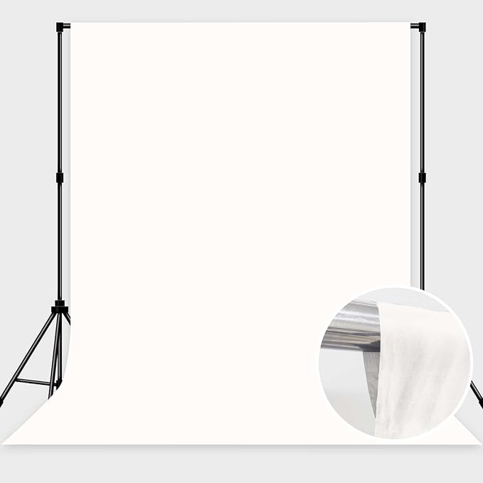 Photo Backdrop White Background Fabric Professional Photography 6x9ft Seamless Design Eliminates Wrinkles Professional Portrait Short Video Minimalist Theme Decoration