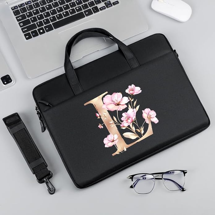 Computer Bag For Men & Women, With Initial Laptop Bag,14/15inches Messenger bag For Office、Business、Travel、School