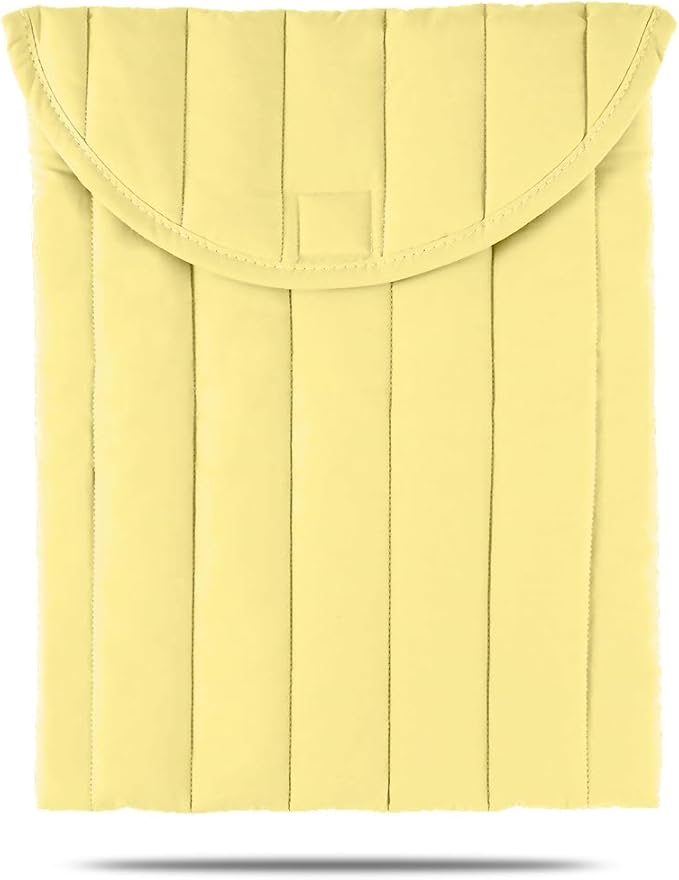 Puffy Laptop Sleeve 13-14 Inch Yellow, Protective Carrying Case for Men and Women, Cute Case Bag Compatible with 13 and 14 Inch Laptops, for MacBook Air M2, Asus/Dell Xps in Cover