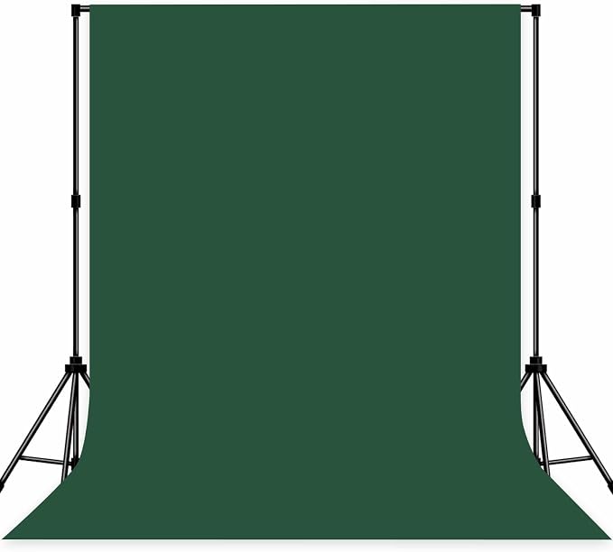 Photo Backdrop Deep Green Background Fabric Professional Photography Solution 6x9ft Seamless Design Eliminate Wrinkles Natural Theme Photography and Flower Background