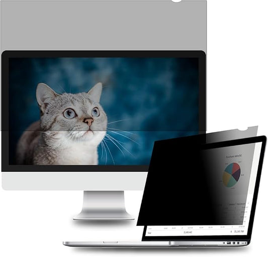 24 Inch - 16:9 Aspect Ratio - Computer Privacy Screen Filter for Widescreen Monitor - Anti-Glare - Anti-Scratch Protector Film - Protects Your Eyes from Harmful Glare and Blue Light
