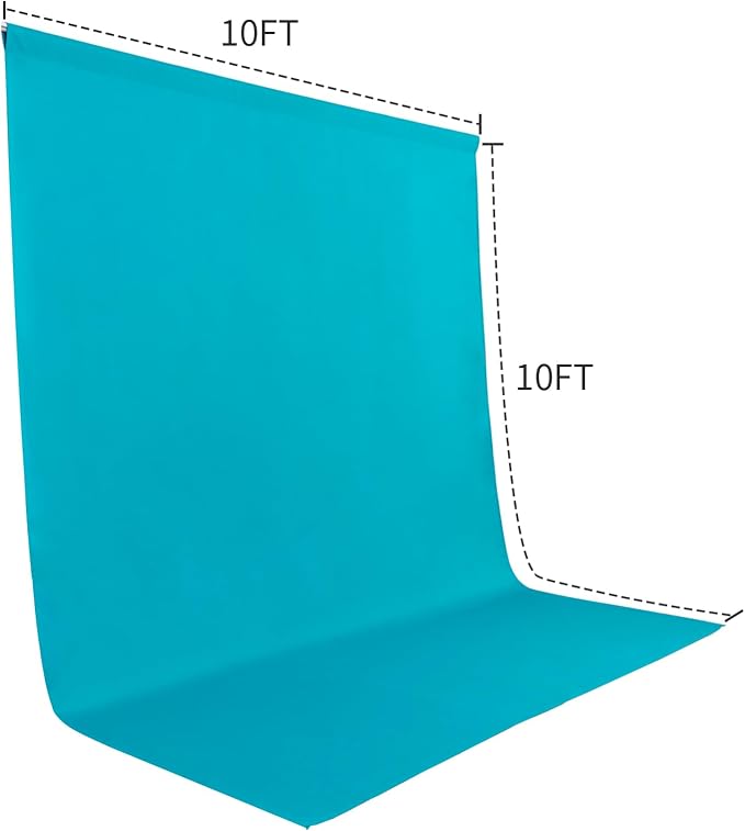 Sugargirl 10X10FT Blue Backdrop Background for Photography, Photo Backdrop Blue Screen Photo Booth Backdrop for Photoshoot Party Video(1 Panel)