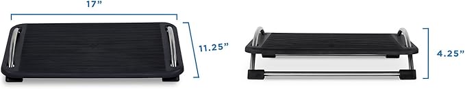 Mount-It! Tilting Footrest Under Desk | Ergonomic Office Foot Rest Adjustable | Computer Desk Foot Support | Large Platform Elevated Office Footrest with Non Slip Platform