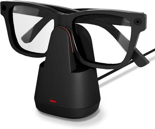 Doohoeek Charging Dock for Meta Ray-Ban AI Glasses, Scratch-Proof & Weighted Base Charging Station for Oakley Meta Glasses, AI Glasses Charger for Wayfarer, Skyler, Headliner & HSTN
