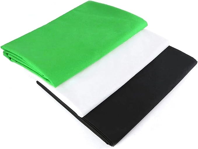 Photography Background Backdrop Screen, Green Screen Backdrop for Photography and Video Multicolor Multiple Sizes(Black,1500x1500mm)