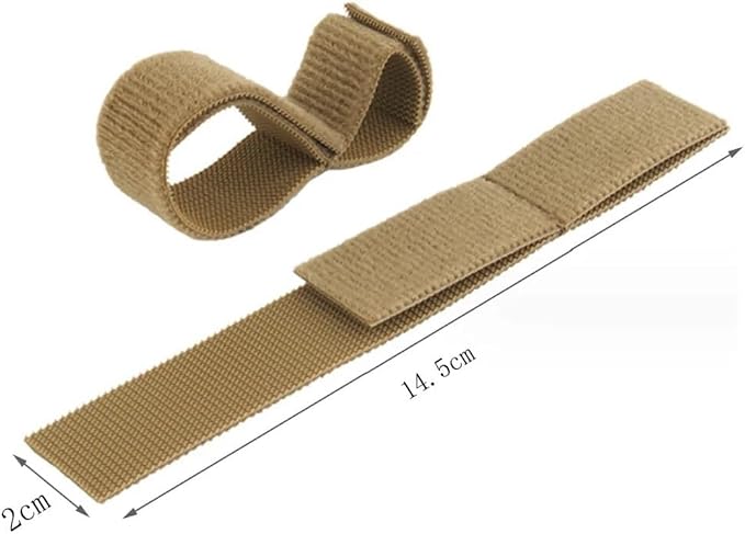 6PCS MOLLE Tactical Organizer Straps – Hook & Loop Cable & Hydration Tube Holders for Vest & Backpack (Black)