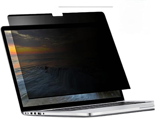 Easy On/Off Magnetic 360° Privacy Screen Filter Compatible with Macbook Air 13.6/13 Inch (2022-2026, M2, M3, M4,M5), Anti Glare Laptop Privacy Screen Shield with Camera Cover - UV block 90%-Model A2681, A3113, A3240