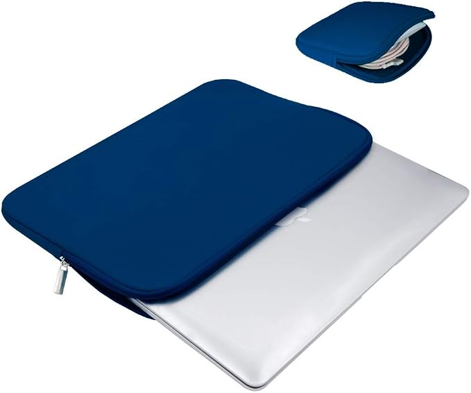 RAINYEAR 16 Inch Laptop Sleeve Protective Soft Case with Accessories Pouch, Specially Compatible with 16" MacBook Pro M1 M2 M3 M4 M5 Pro/Max A3403 A3186 A3428 A3429 (Navy Blue)